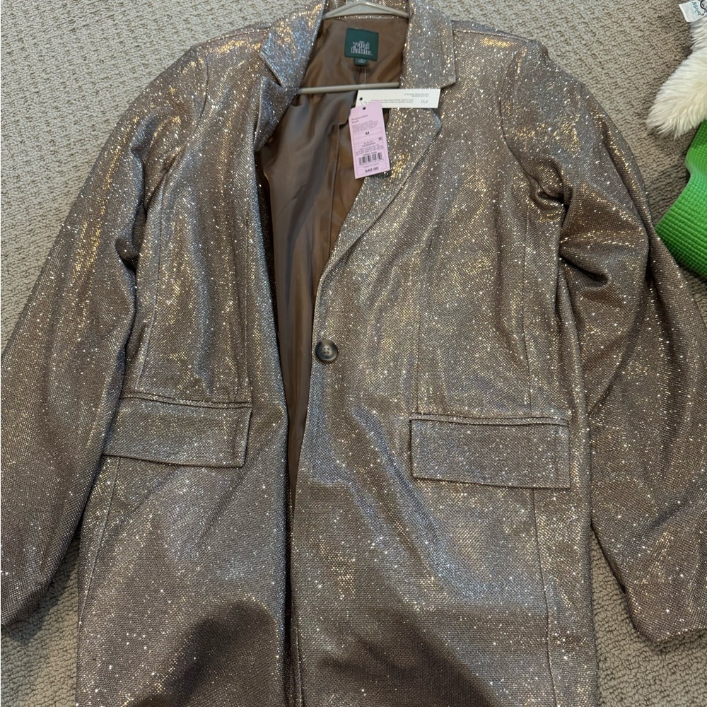 NWT Wild Fable Sparkling Copper Blazer